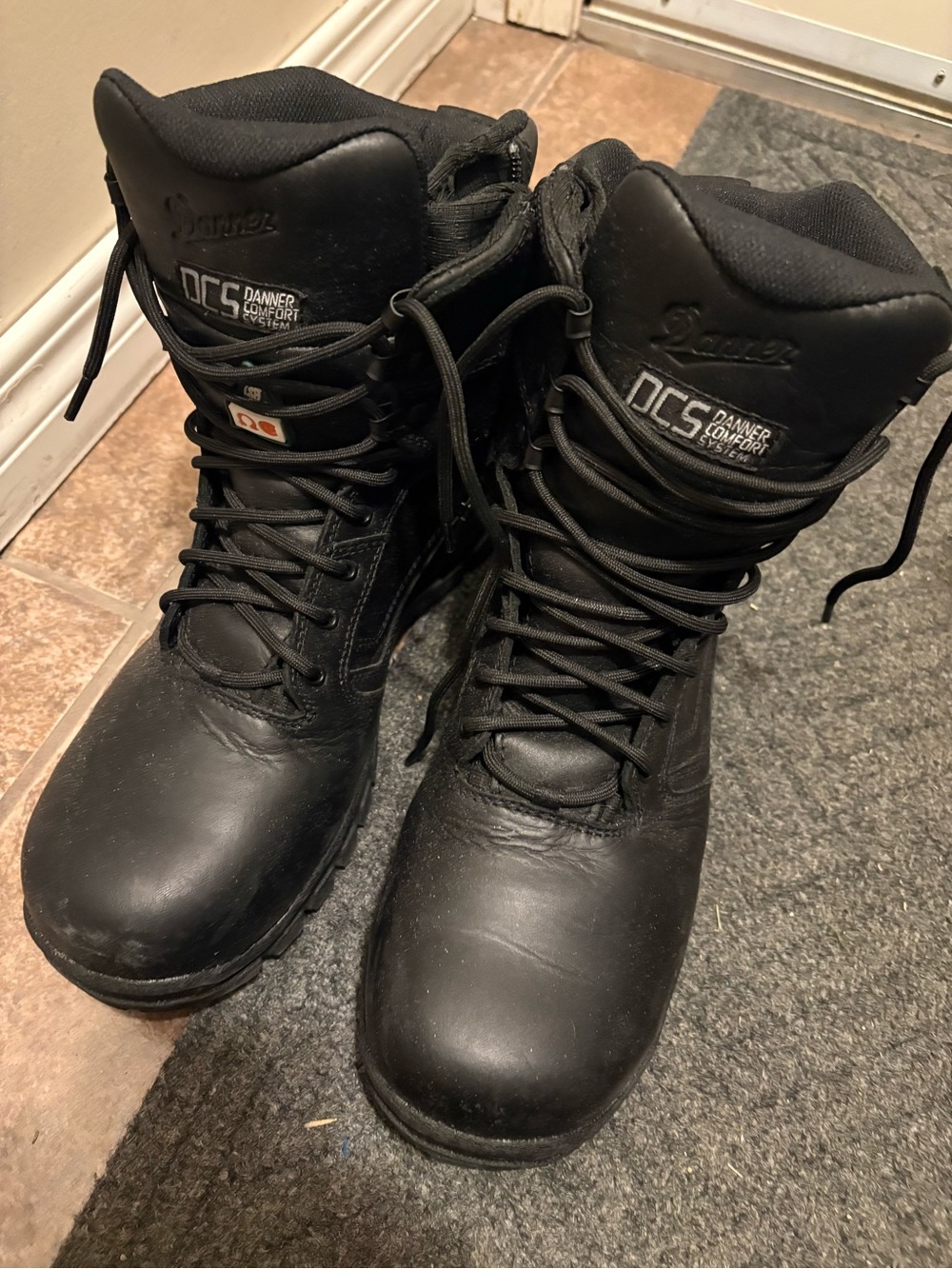 Danner Men's Black Tactical Lace-Up Work Boots